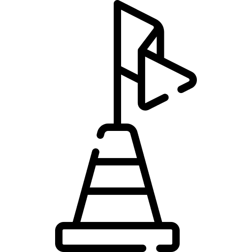 Traffic cone urban flag traffic icon