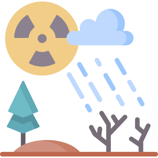 Acid rain weather acid pollution icon