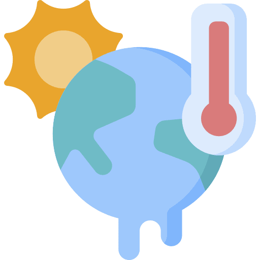 Global warming summer world extreme weather icon
