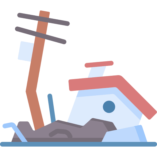 Natural disaster nature damage ground icon