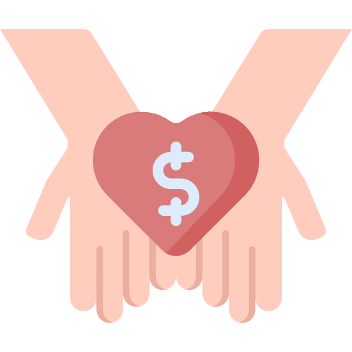 Donation savings box help icon
