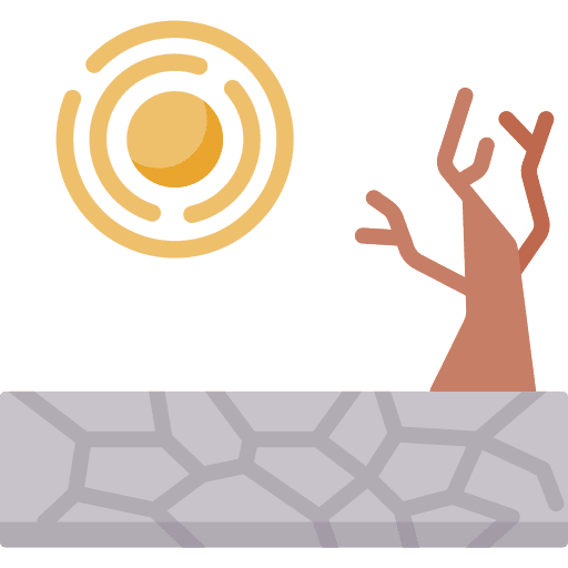 Drought natural disaster weather witted icon