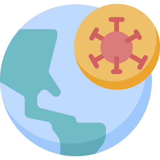 Pandemic world outbreak contagious icon
