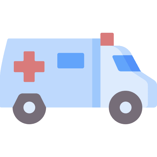 Ambulance medical emergency automobile icon