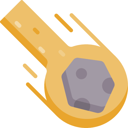 Meteorite meteor impact astronomy icon