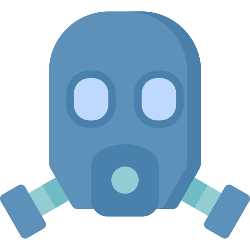 Protective mask safety industry pollution icon