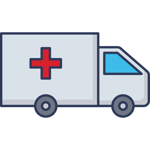Ambulance vehicle automobile transportation icon