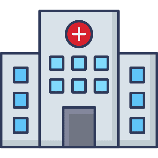 Hospital healthcare and medical hospital building building icon