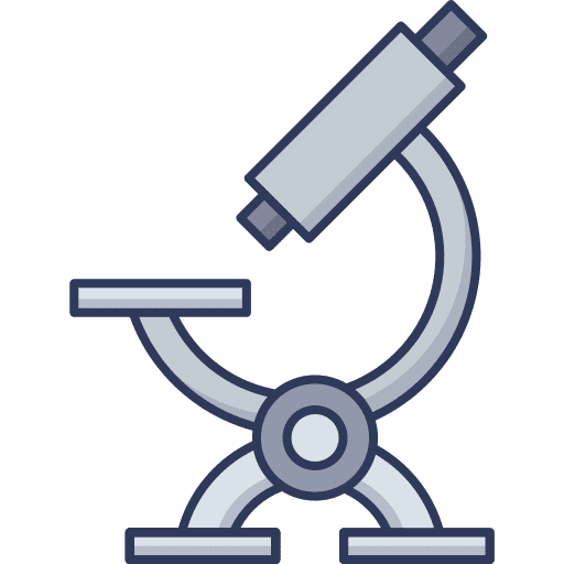 Microscope science healthcare and medical education icon