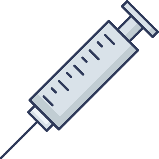 Syringe drug injection healthcare and medical icon