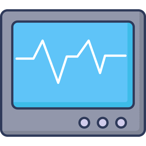 Heart rate monitor medical laboratory machine healthcare and medical icon