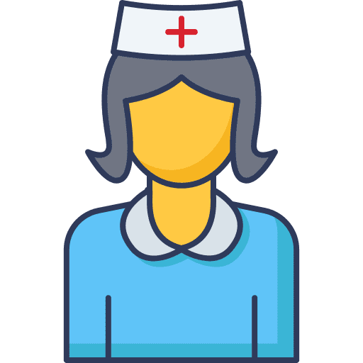 Nurse medical assistance woman professions and jobs icon