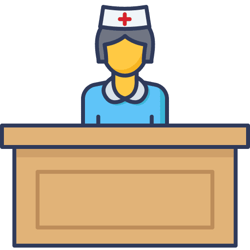 Receptionist receptionist hospital health clinic icon