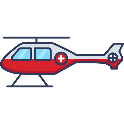 Helicopter emergency rescue ambulance icon