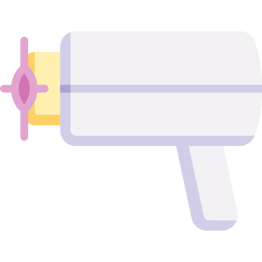 Laser depilation hair removal treatment icon