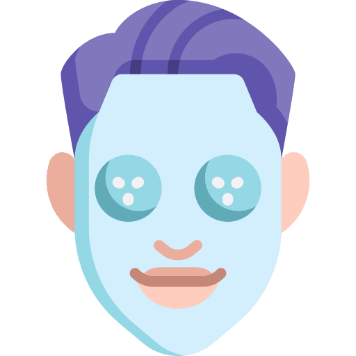 Mask grooming wellness man icon