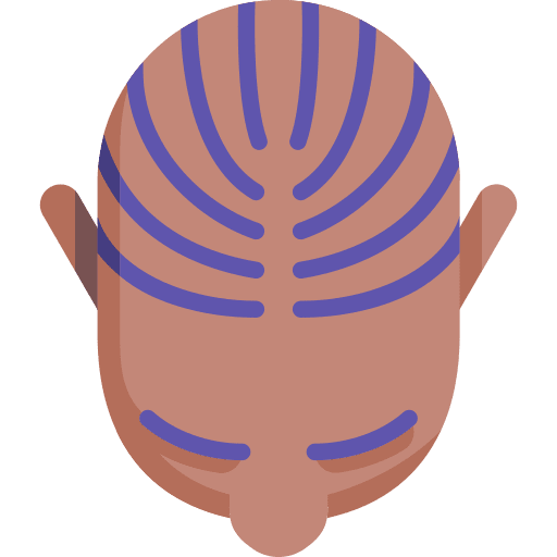 Cornrows hairstyle hairdresser braid icon