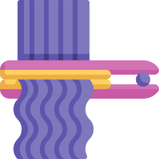 Hair iron hairdress beauty iron icon