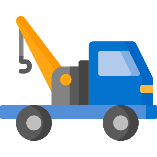 Tow truck vehicle automotive transportation icon
