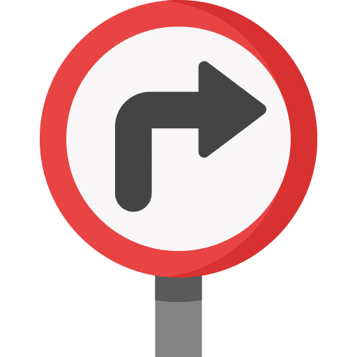 Traffic sign traffic sign signaling direction icon