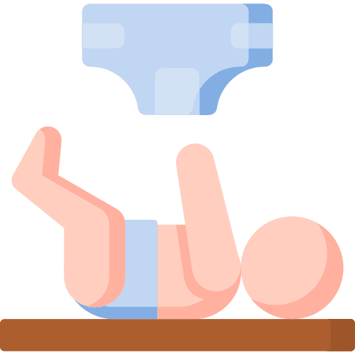 Baby changing taking care child baby changing icon