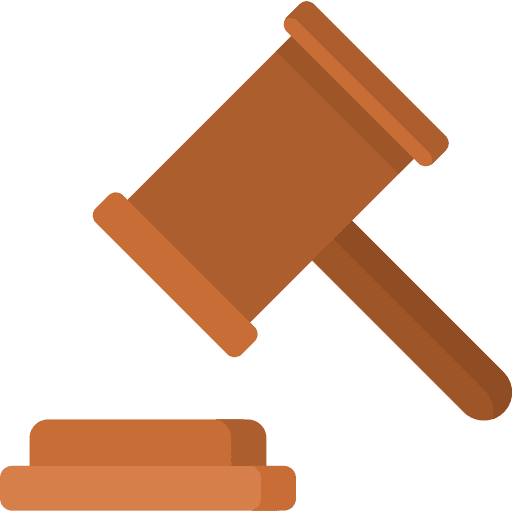 Court gavel hammer security icon