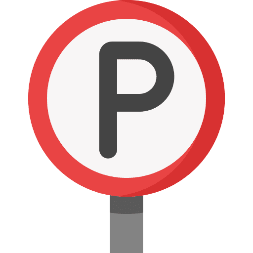 Parking road sign regulation parking icon