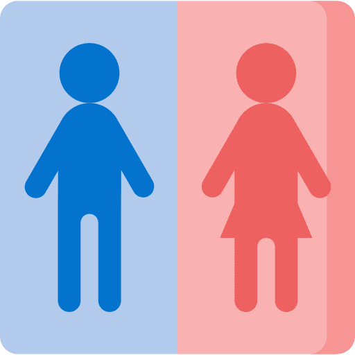 Restroom shapes and symbols lavatory signaling icon