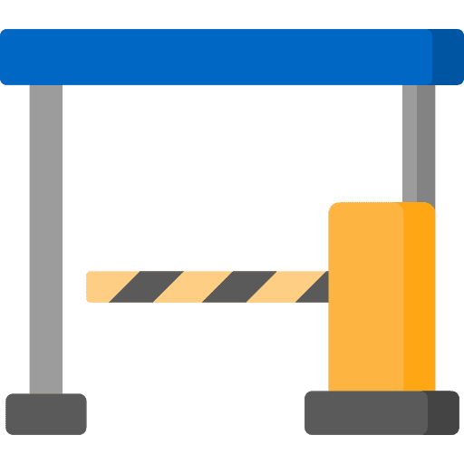 Toll road toll road highway barriers icon