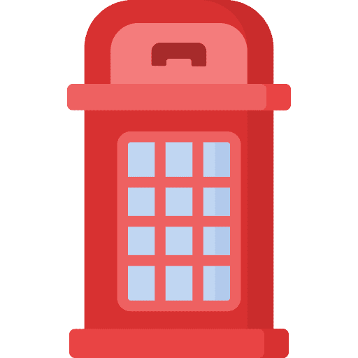 Payphone communications phone box technology icon