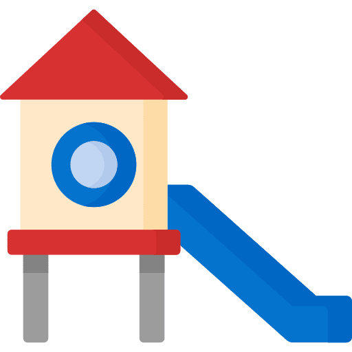 Playground kindergarten playtime hobbies and free time icon