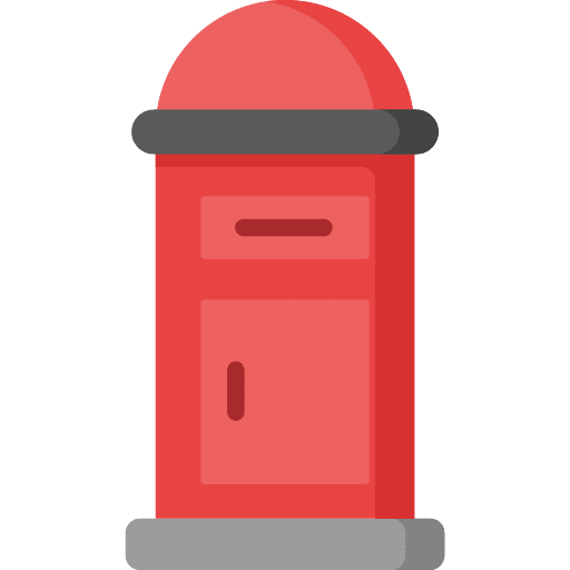 Postbox letterbox communication shipping and delivery icon