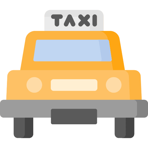 Taxi automobile transportation vehicle icon