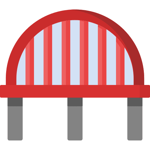Bridge building structure water icon