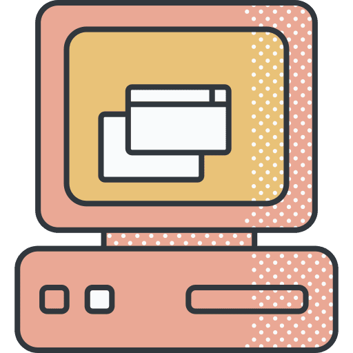 Computer technology desktop pc tower icon