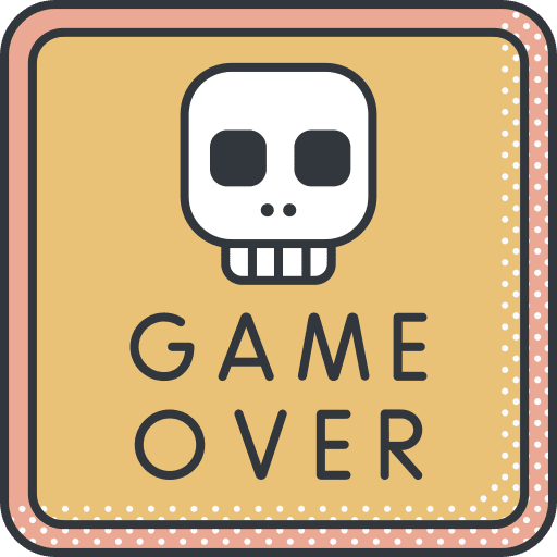 Game over gamer video game game console icon