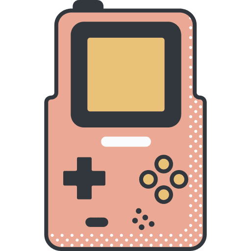 Portable console device gamer multimedia icon