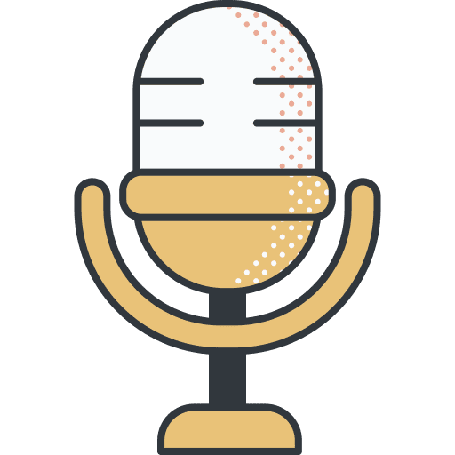 Microphone electronics vintage voice recording icon