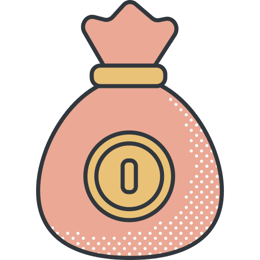 Money bag business and finance coin money icon