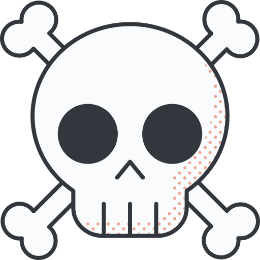 Skull skull game over game console icon
