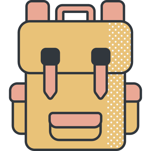 Backpack school fashion travel bag icon