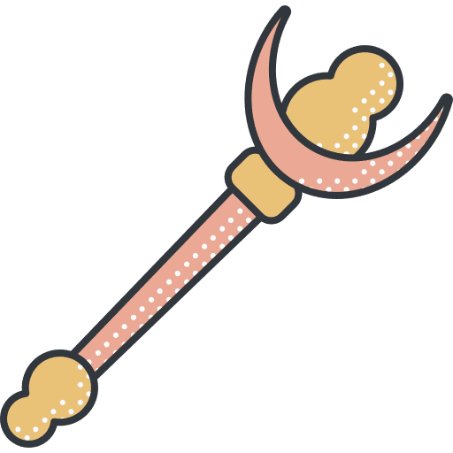 Wand spell witch magic wand icon