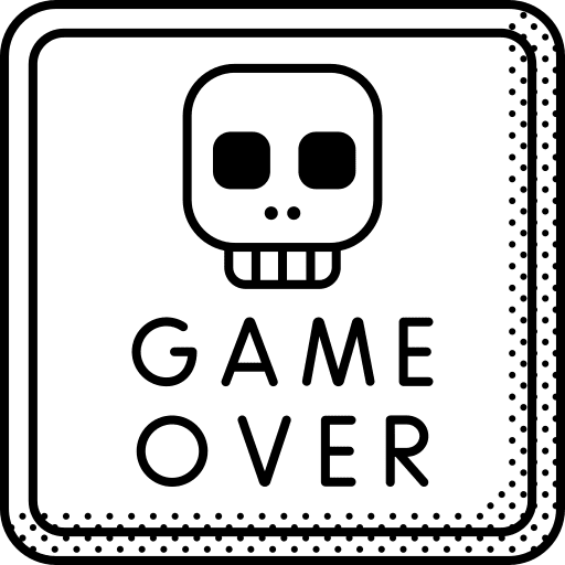 Game over gaming game console game over icon