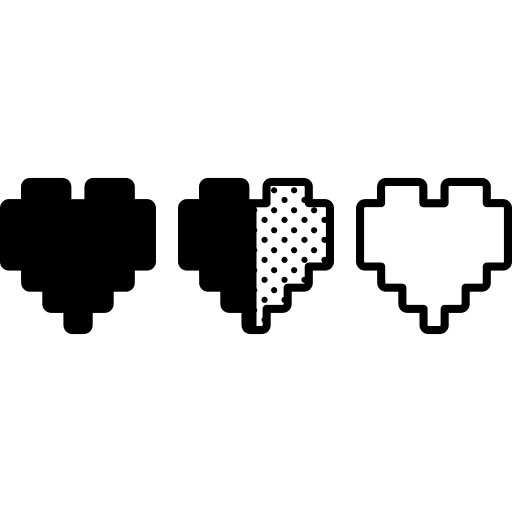 Life game gaming heart shape icon