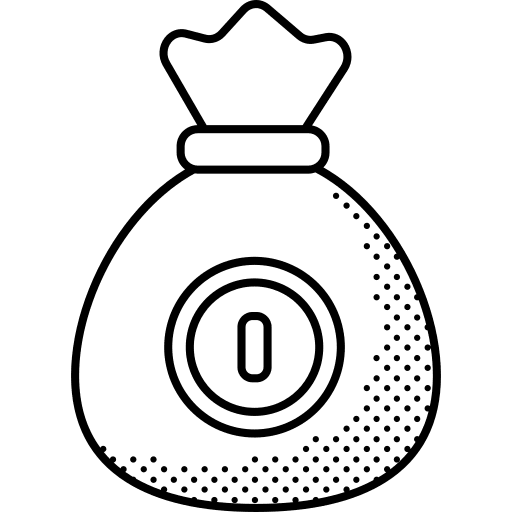 Money bag currency rich banking icon