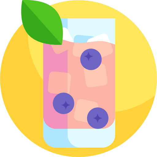 Berry leaf organic refreshment icon