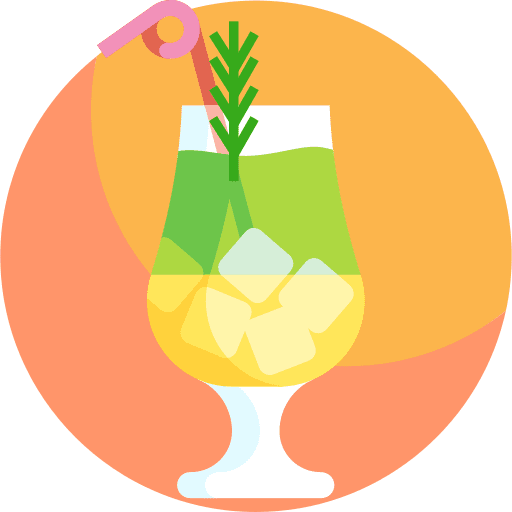 Cocktail straw beverage alcohol icon