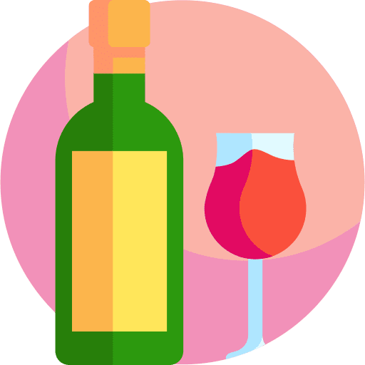 Wine food and restaurant bottle wine icon