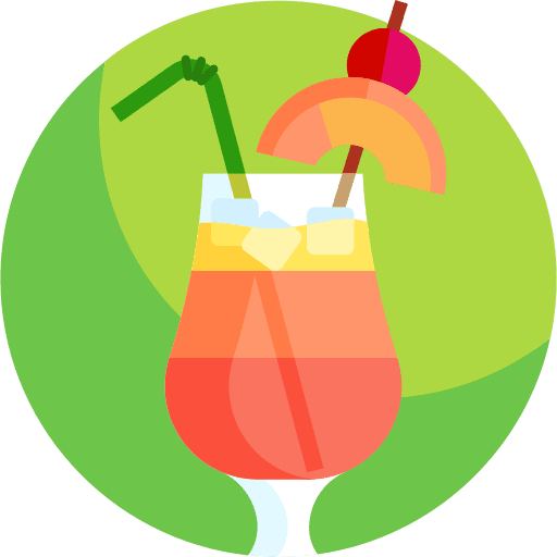 Cocktail food and restaurant alcohol straw icon
