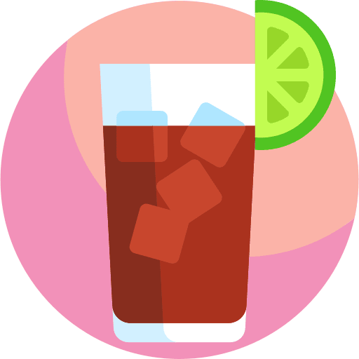 Long island glass cocktail ice cubes icon